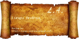 Lungu Andrea névjegykártya